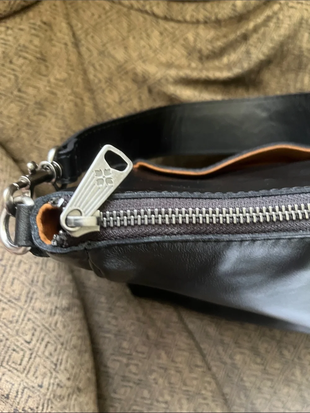 Patricia Nash Black Leather Shoulder Bag